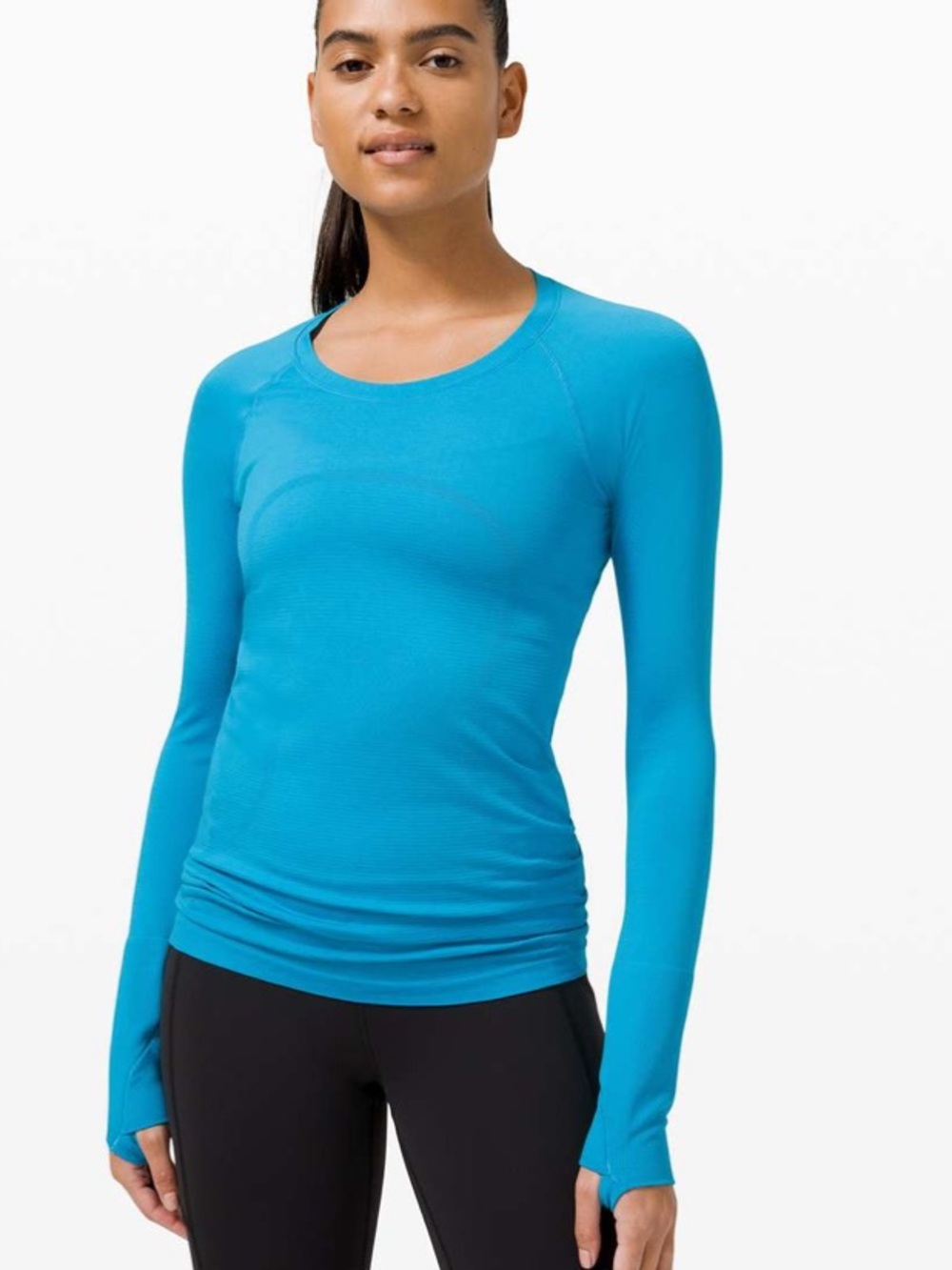 lululemon Turquoise Tide Swiftly Tech Long Sleeve 2.0 Race Tee